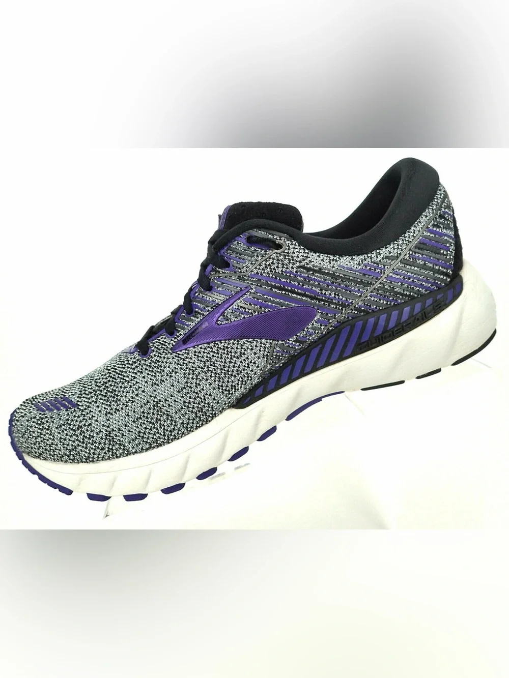 Brooks Women's Adrenaline GTS 19 running shoes grey and purple color way 7.5